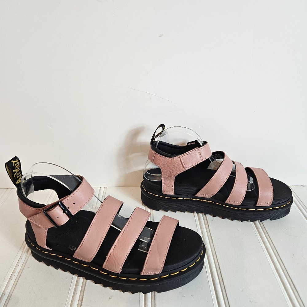 Dr. Martens Blaire Quad Platform Sandals Womens 10 Fondant Pink Strappy Chunky - Picture 4 of 16